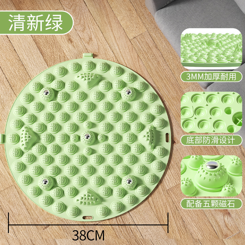 李宁指压板超慢跑专用足底按摩垫通经络室内原地跑步圆形家用脚踩|undefined
