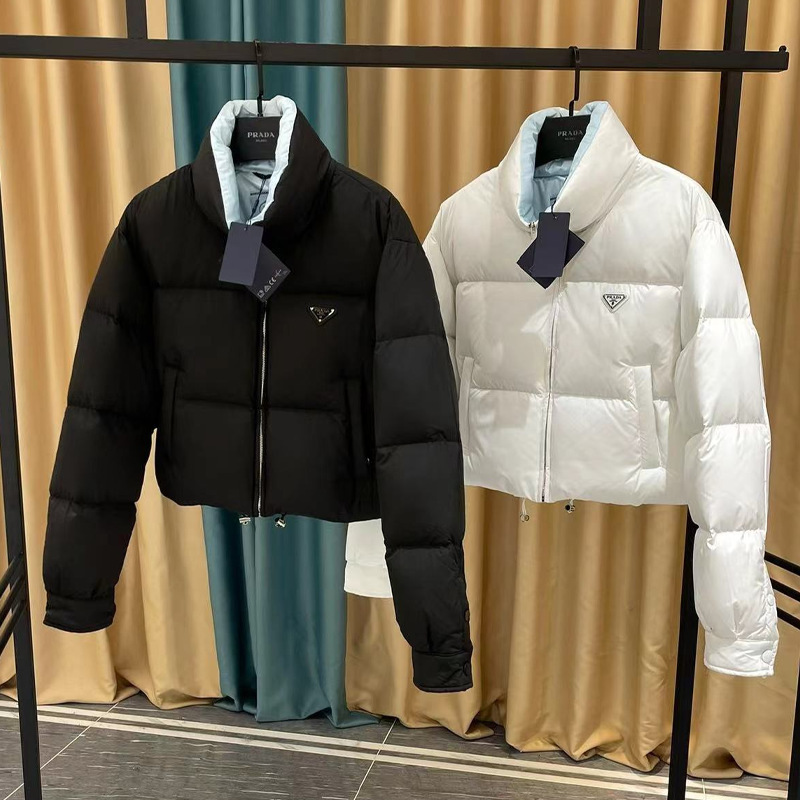 Pujia Triangle White Short Down Jacket Women's Jacket 2024 Winter Zipper Vertical Collar Duck Down Warm Pujia Triangle White Short Down Jacket Women's Jacket 2024 Winter Zipper Vertical Collar Duck Down Warm