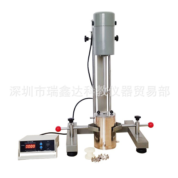 搅拌机分散机FS-400D高速数显分散机东莞实验室分散盘分散机