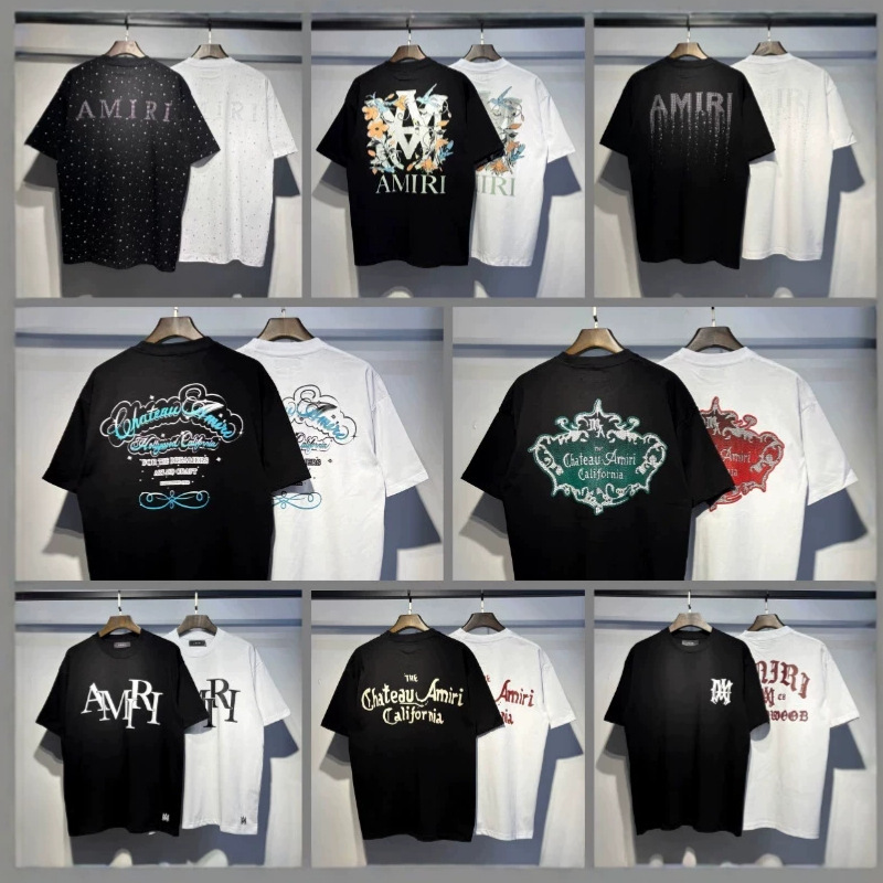High-Weight Double-Yarn Pure Cotton T-Shirt with European and American Style Letter Foam Print, Unisex Casual Trendy Short-Sleeve High-Weight Double-Yarn Pure Cotton T-Shirt with European and American Style Letter Foam Print, Unisex Casual Trendy Short-Sleeve