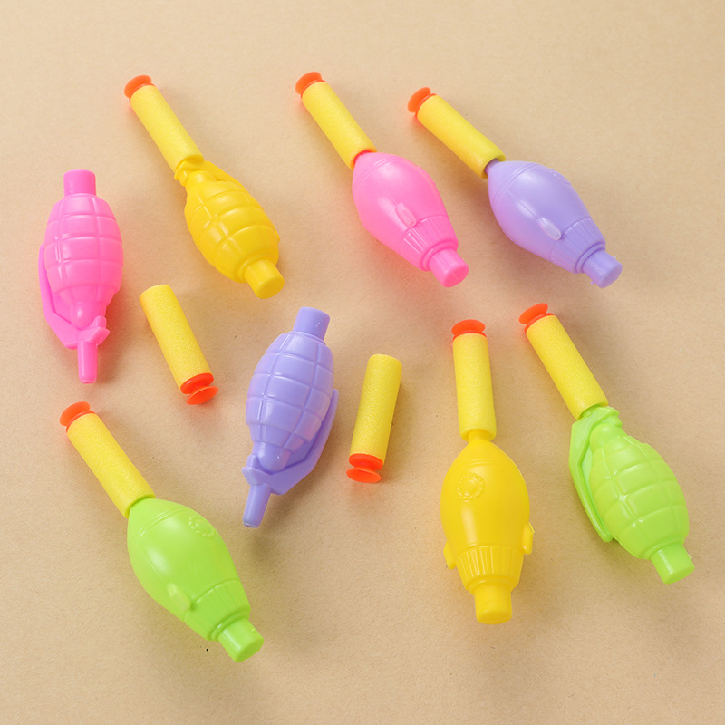 Airbag cohete pistola juguete favorito de los niños espuma cohete catapulta juguete de seguridad cohete de aire Shell en stock