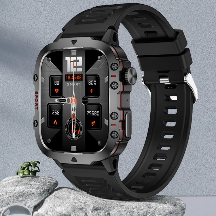Venta caliente transfronteriza QX11 deportes al aire libre impermeable reloj inteligente 420 mAh reloj de tres pruebas Bluetooth para hombres