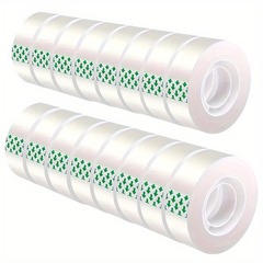 12x リボン透明粘着テープ詰め替えロール 2.8cm/ 1.1inch オフィス、家庭、学校用