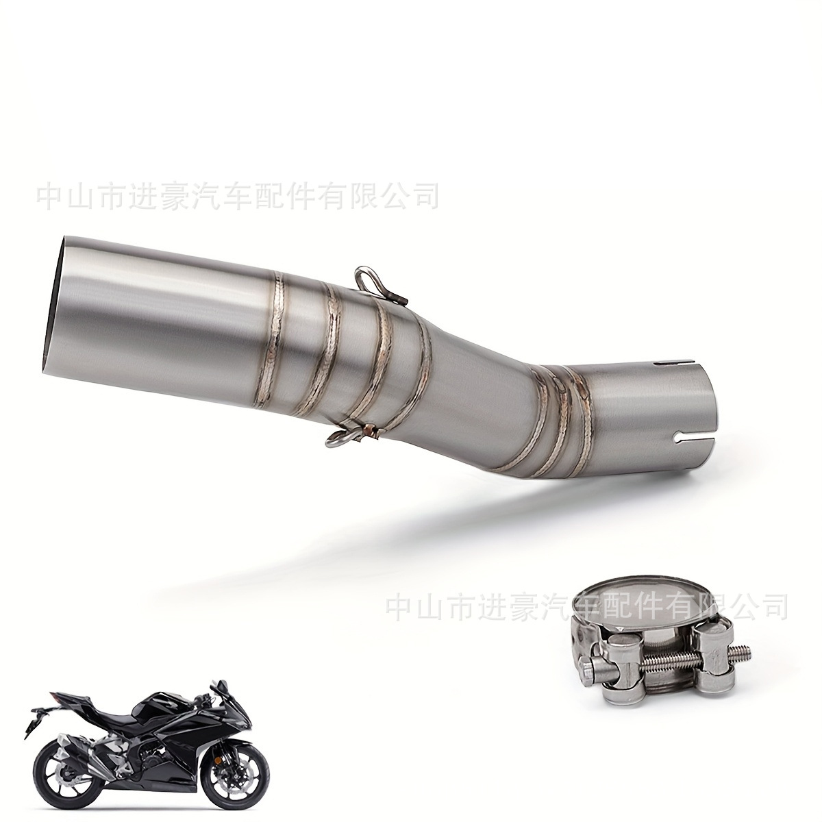 Suitable for Motorcycle Modification Cbr250Rr Modified Exhaust Pipe Cbr250R Mid-Front Section Factory Direct Sales Non-Destructive