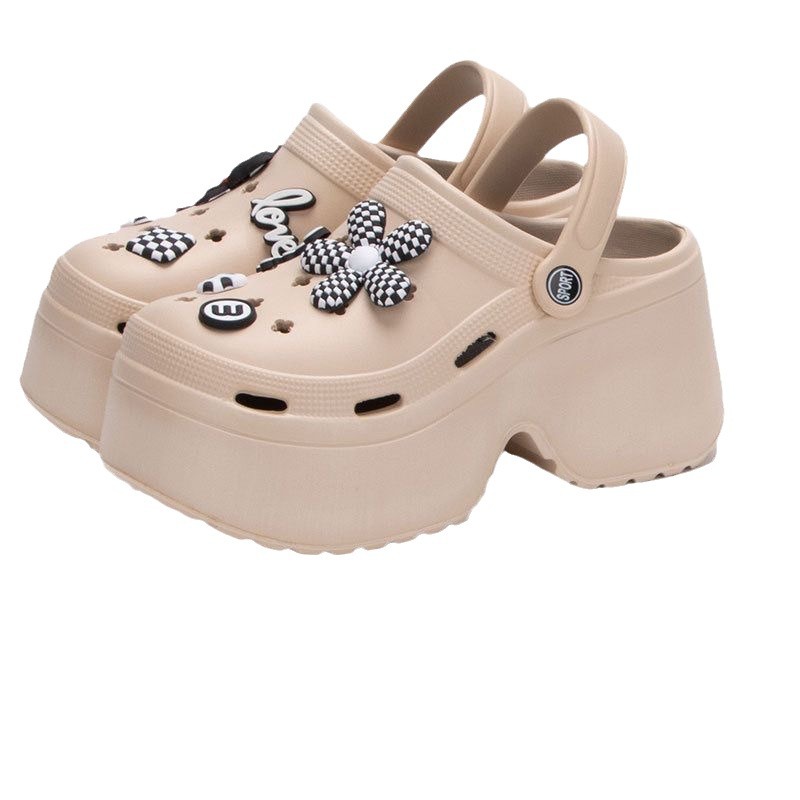 Zapatos de agujero de fondo grueso zapatillas de mujer zapatillas de verano zapatillas de mujer pareja zapatillas de mujer Eva zapatillas de mujer