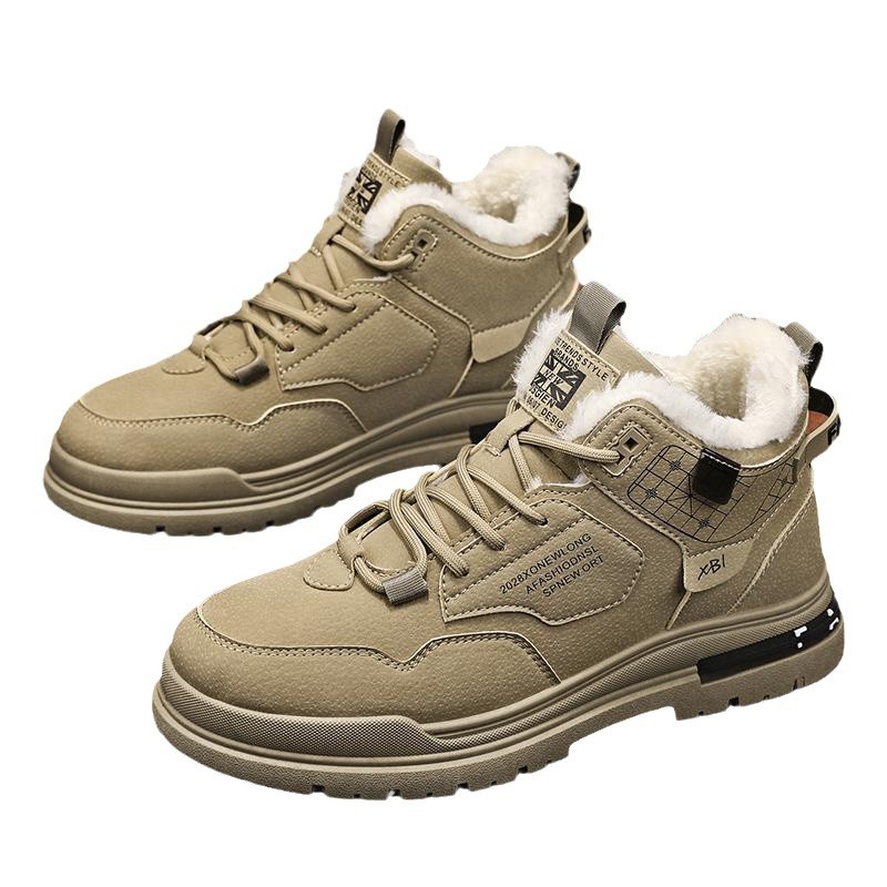 2024 invierno nuevos zapatos casuales de hombre al aire libre de montaña a prueba de frío zapatos de herramientas de hombre con calzado de algodón cálido