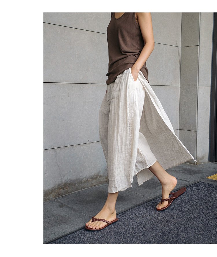 Women's Holiday Daily Simple Style Solid Color Ankle-Length Casual Pants Culottes display picture 6