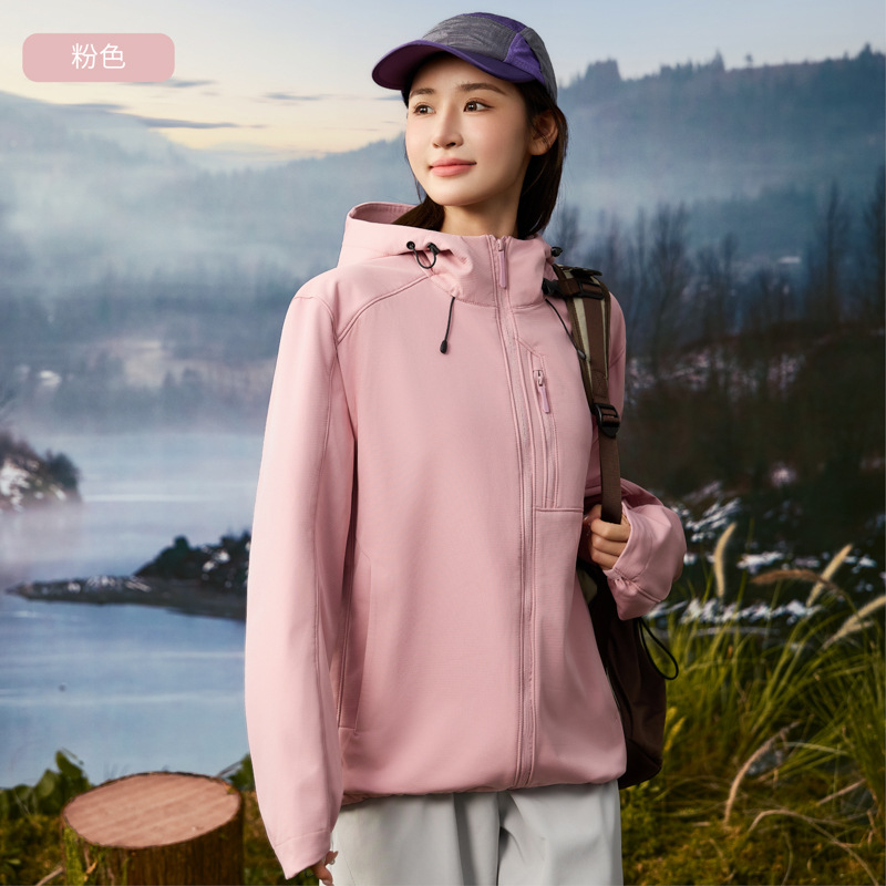 Dijia con abrigo de vestir de asalto de cáscara blanda, chaqueta compuesta de waffle para hombres y mujeres, chaqueta de montaña al aire libre a prueba de viento e impermeable