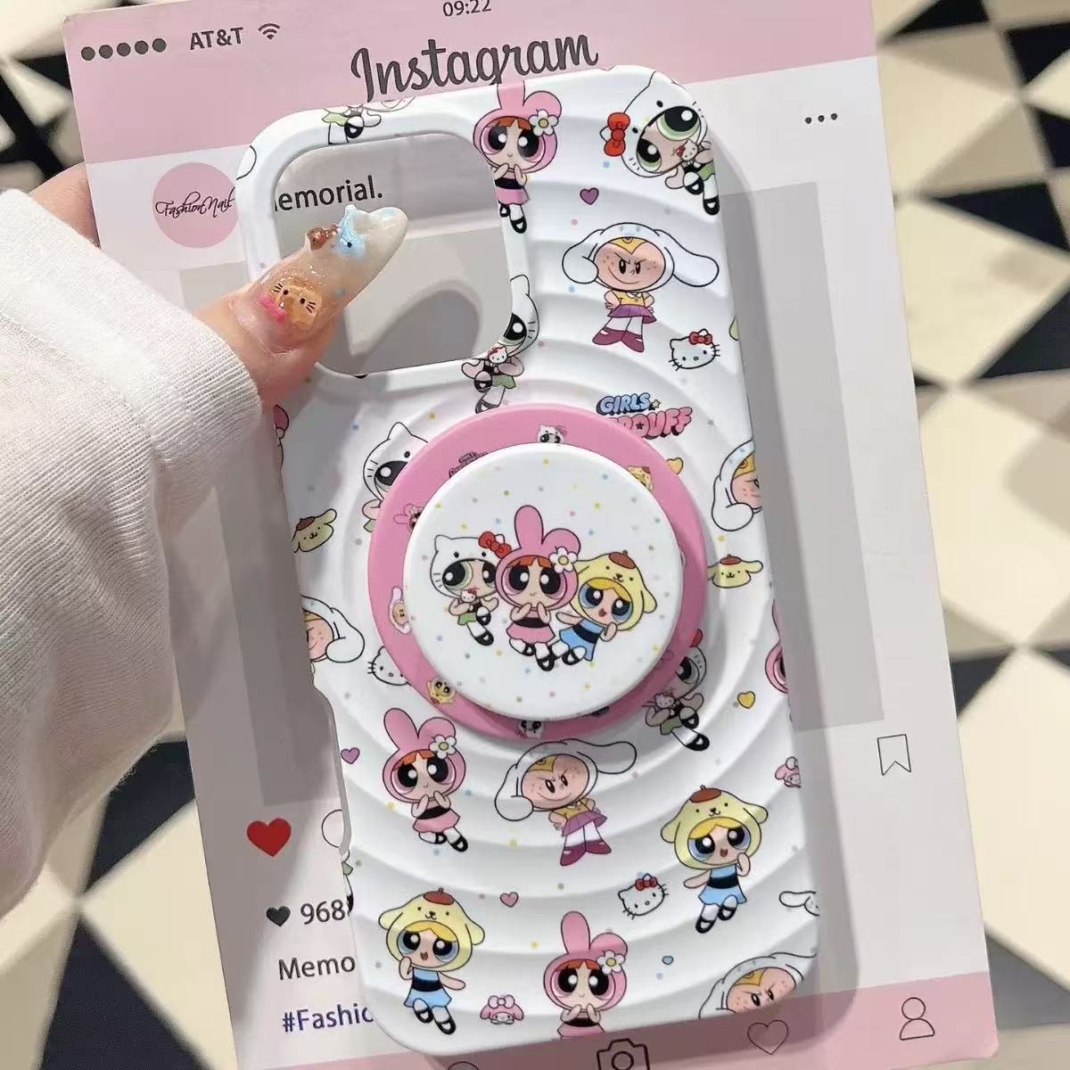 Linda niña de dibujos animados 15ProMax magnéticamente absorbente de ondas iPhone16 funda para teléfono móvil apple 14 hembra 13 duro