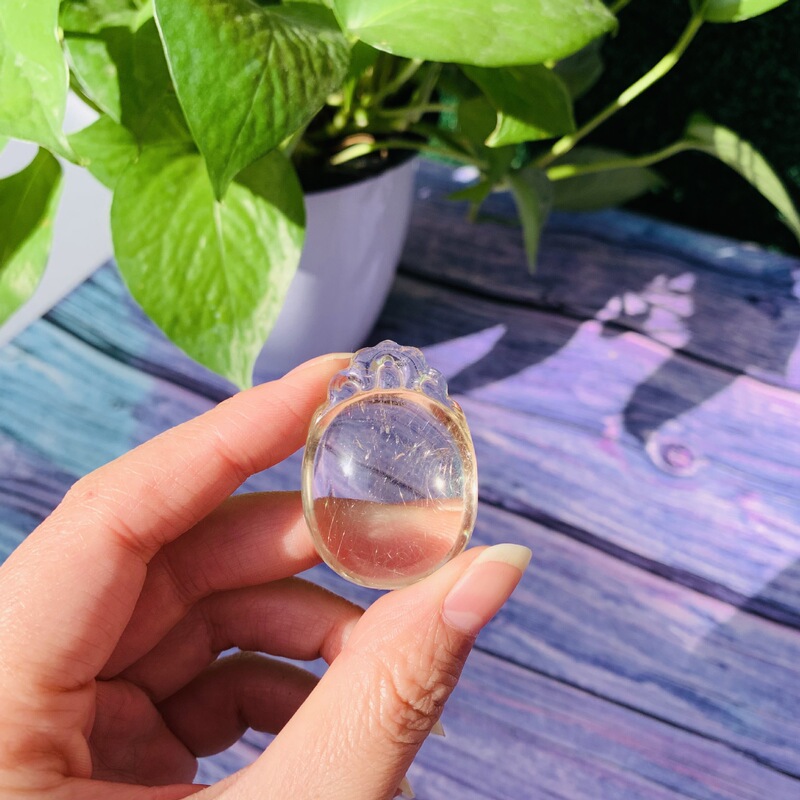 水晶吊坠 天然发晶原石雕刻水晶挂件 图 4