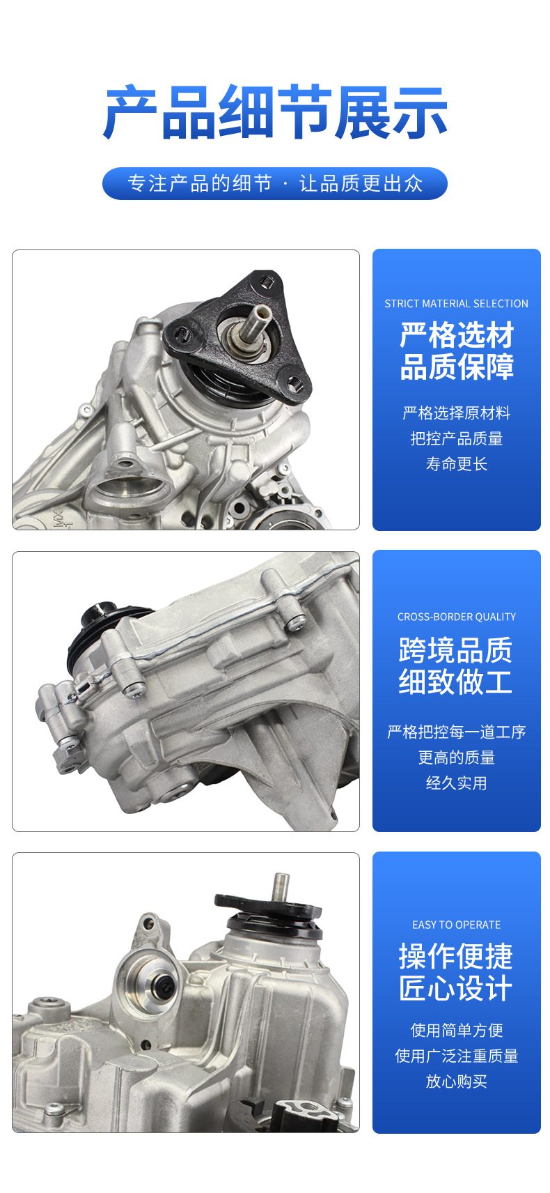 The transfer case without motor is suitable for BMW ATC13-1/X7/G38. ATC13 transfer case is available for immediate delivery