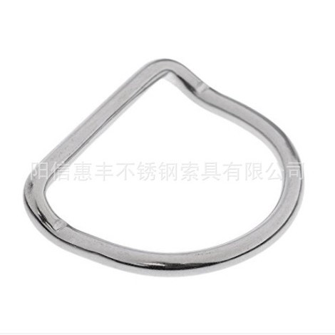 不锈钢日子扣 潜水安全绳带扣 折弯D型环 安全扣环D型环 直销