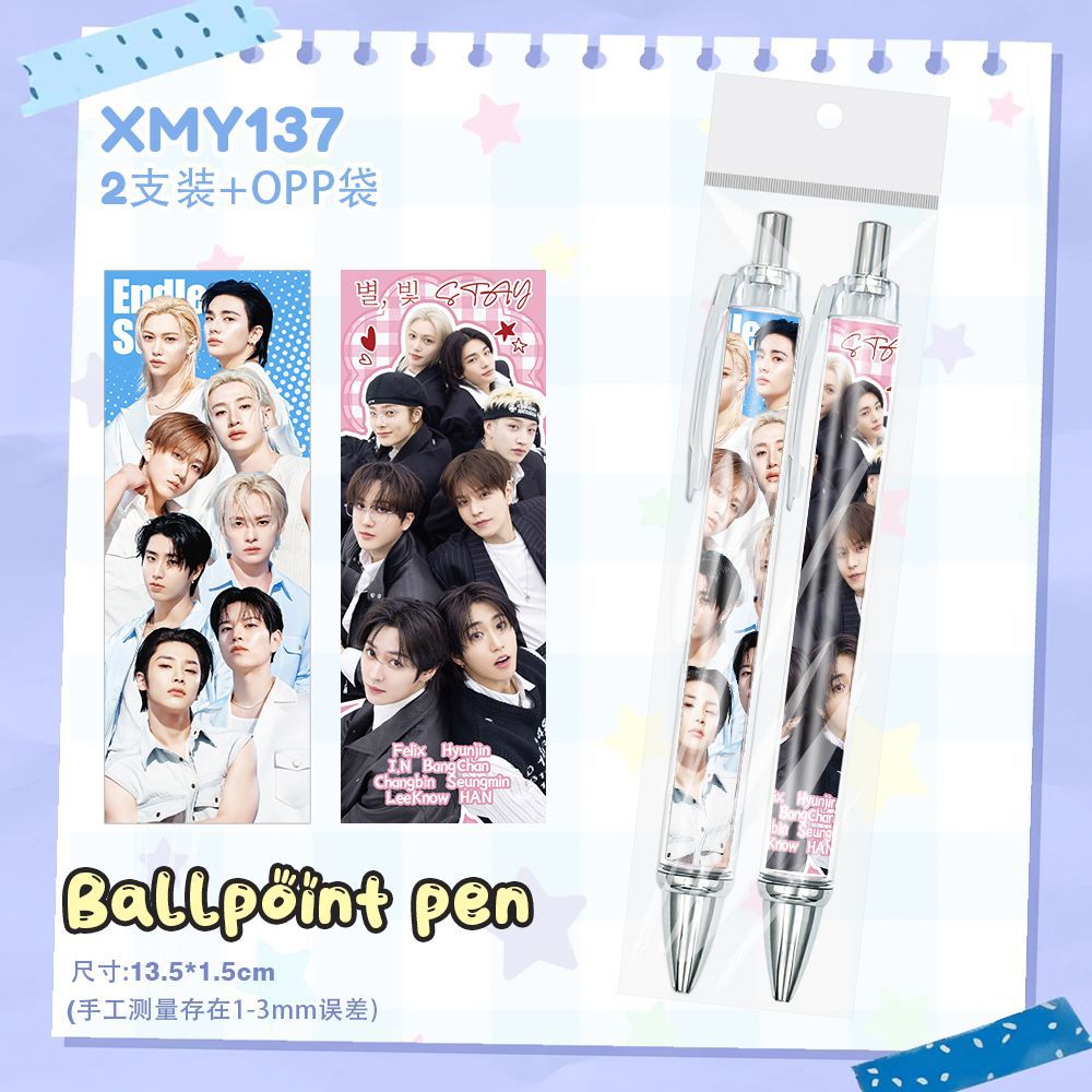Stray Kids Album Merchandise Han in High-Quality Student 0.5 Smooth Retractable Ballpoint Pen