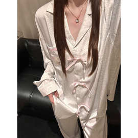 日系少女KT猫印花睡衣女春秋新款2025年大码长袖长裤家居服两件套