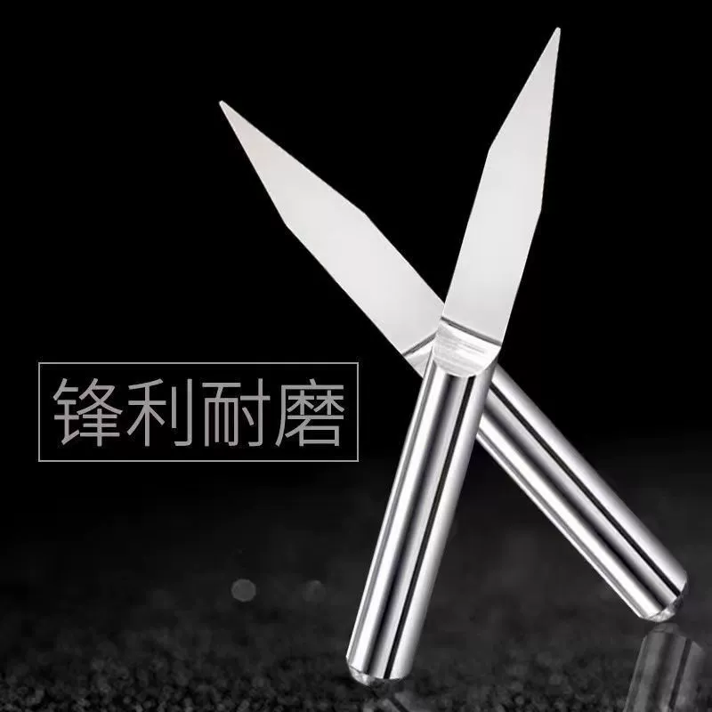4mm flat bottom sharp knife CNC computer engraving tool wood carving model marking knife precision carving taper manufacturer milling cutter