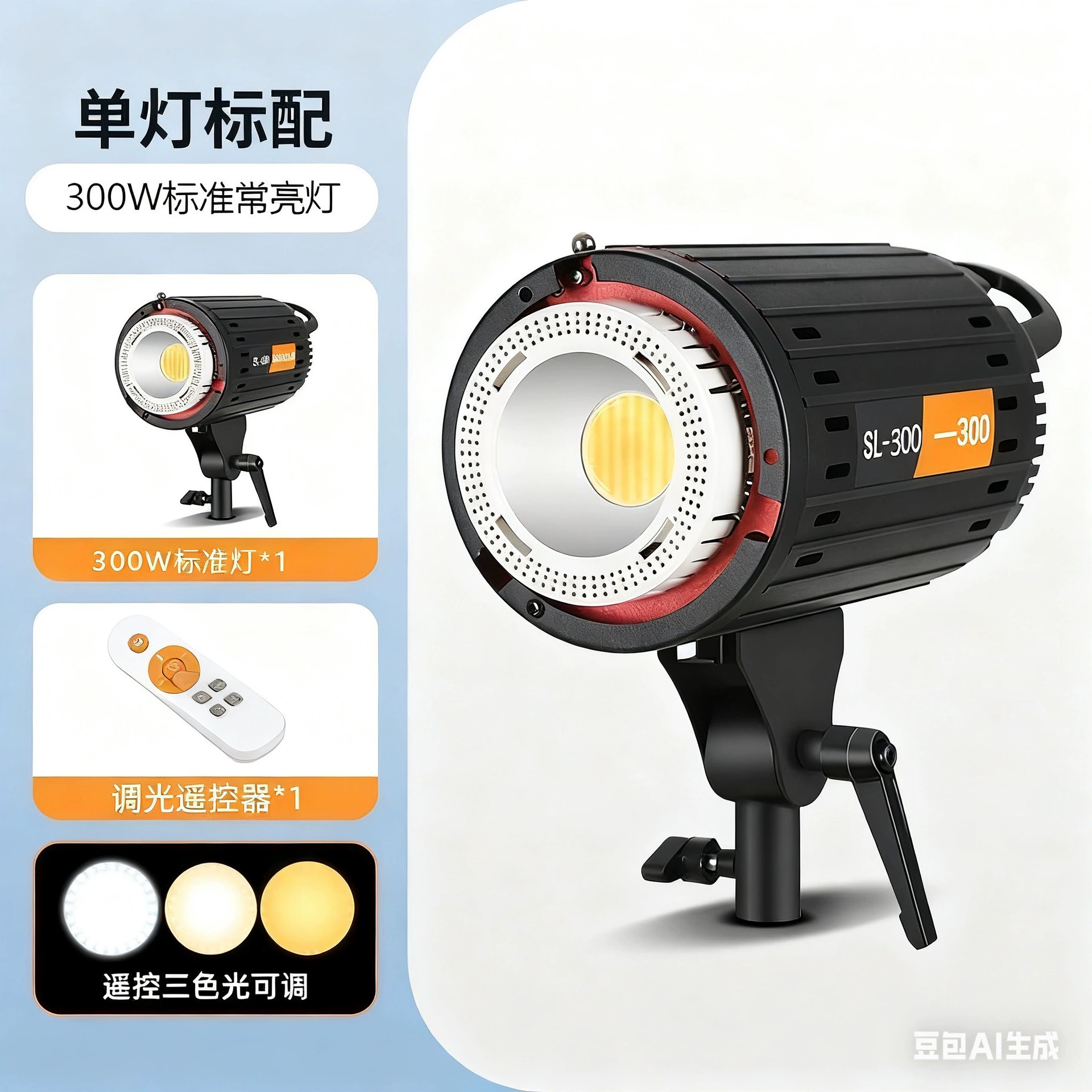 Светодиодная лампа, рефлектор, световая подсветка 300W