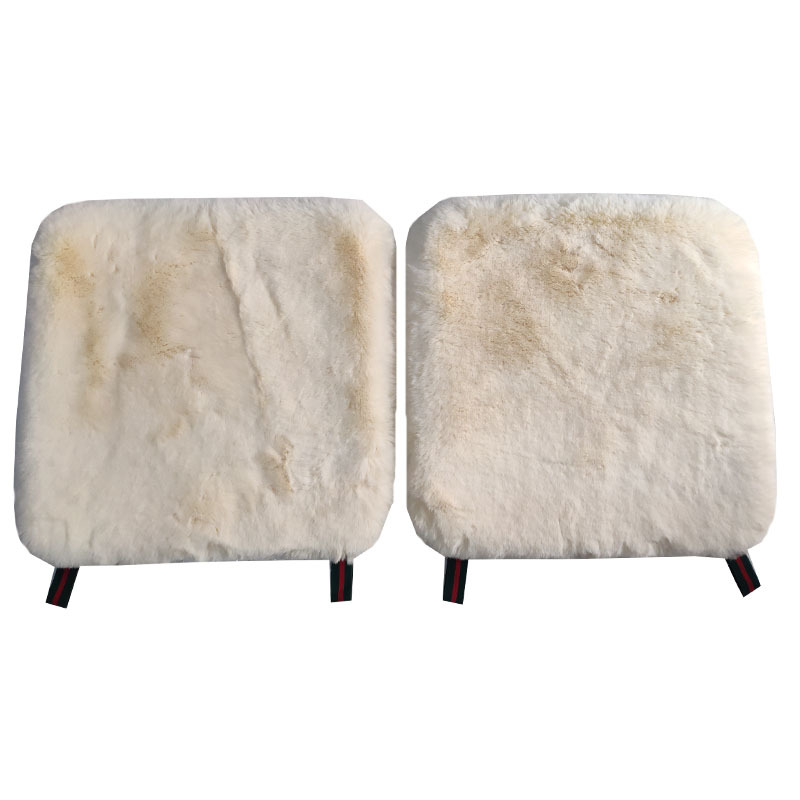 Autumn and Winter encryption thickened imitation rabbit fur three-piece car cotton cushion square cushion imitation wool car cushion without back cushion
