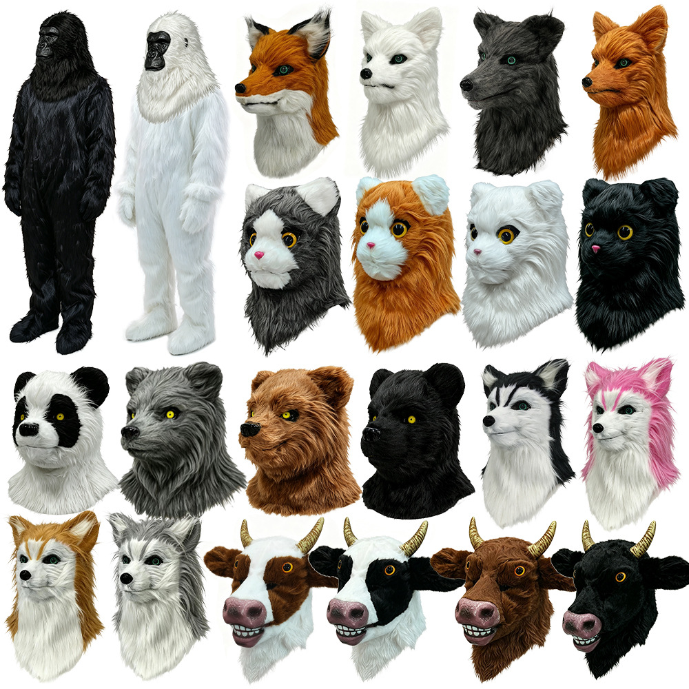 Puede abrir la boca, divertida serie de sombreros de animales, mascarada, máscara de mordida de boca, accesorios de actuación de fiesta de Halloween image 7