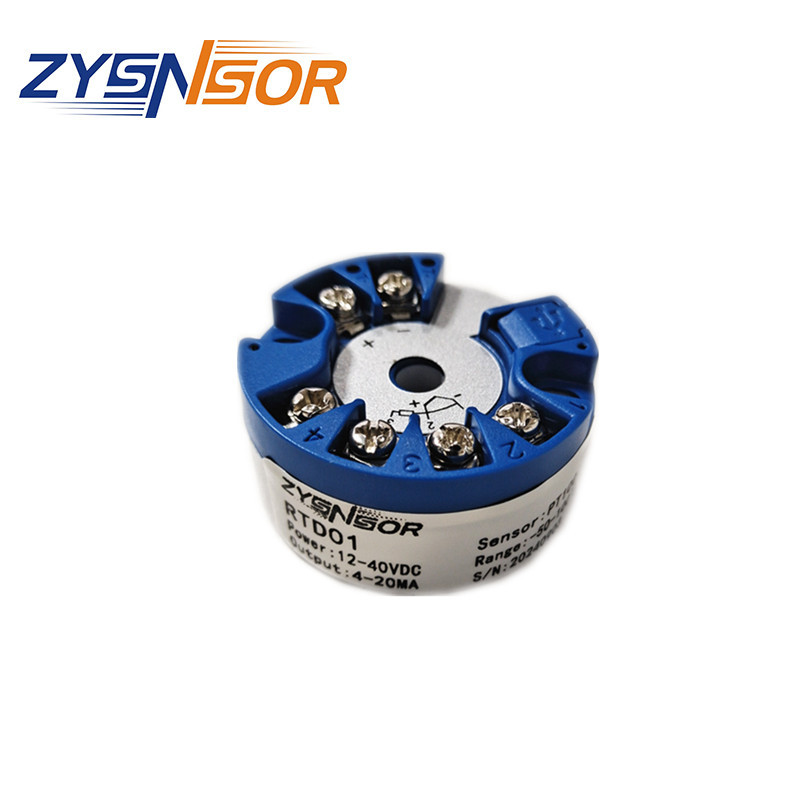 ZYSNSOR温度变送器RTD01电流信号PT100,K型变送4-20MA 温度可选