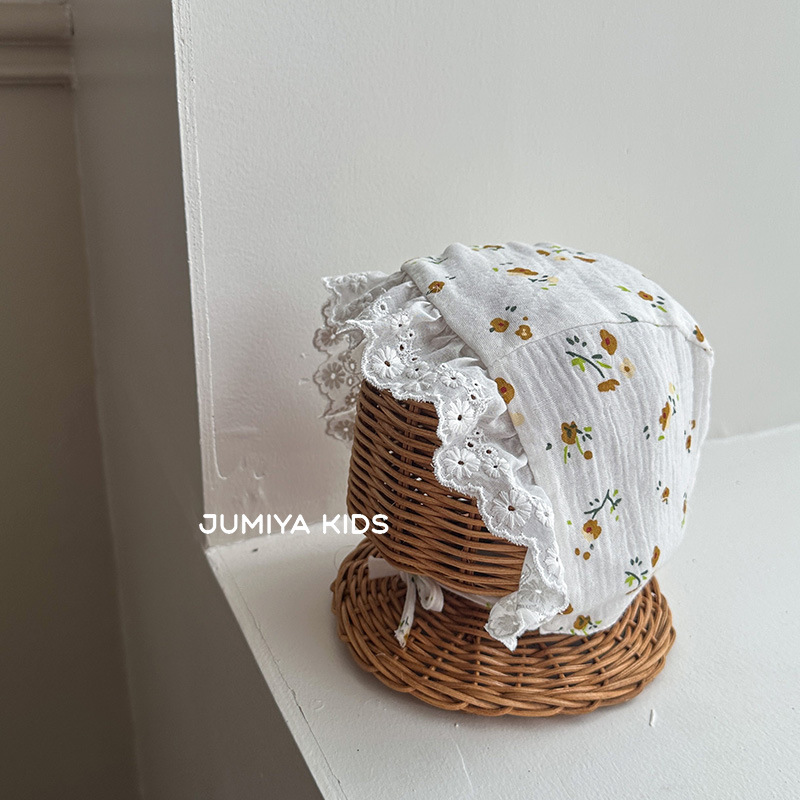 Sombrero de bebé de encaje francés vintage primavera princesa de encaje sombrero de corte para bebés pequeños sombrero solar