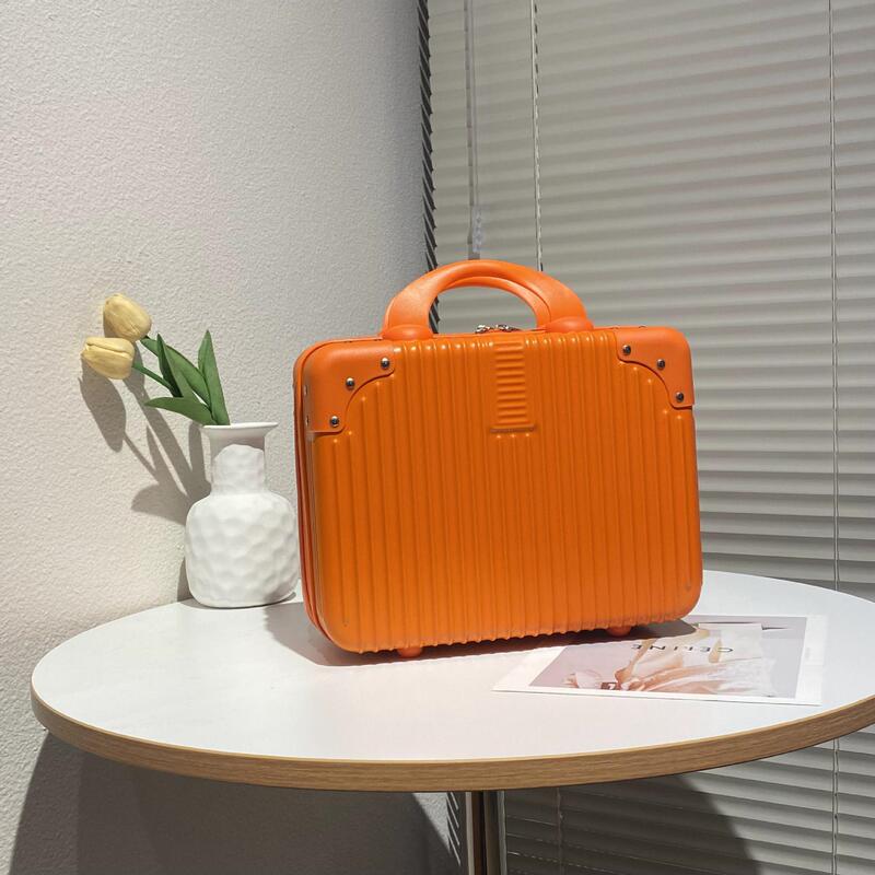 Korean version of 14 inch cosmetic case with hand gift wholesale suitcase ladies suitcase bag travel bag small travel storage box Korean version of 14 inch cosmetic case with hand gift wholesale suitcase ladies suitcase bag travel bag small travel storage box