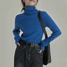 港味设计感高领内搭软糯毛衣女2025冬季新款小个子打底针织衫上衣