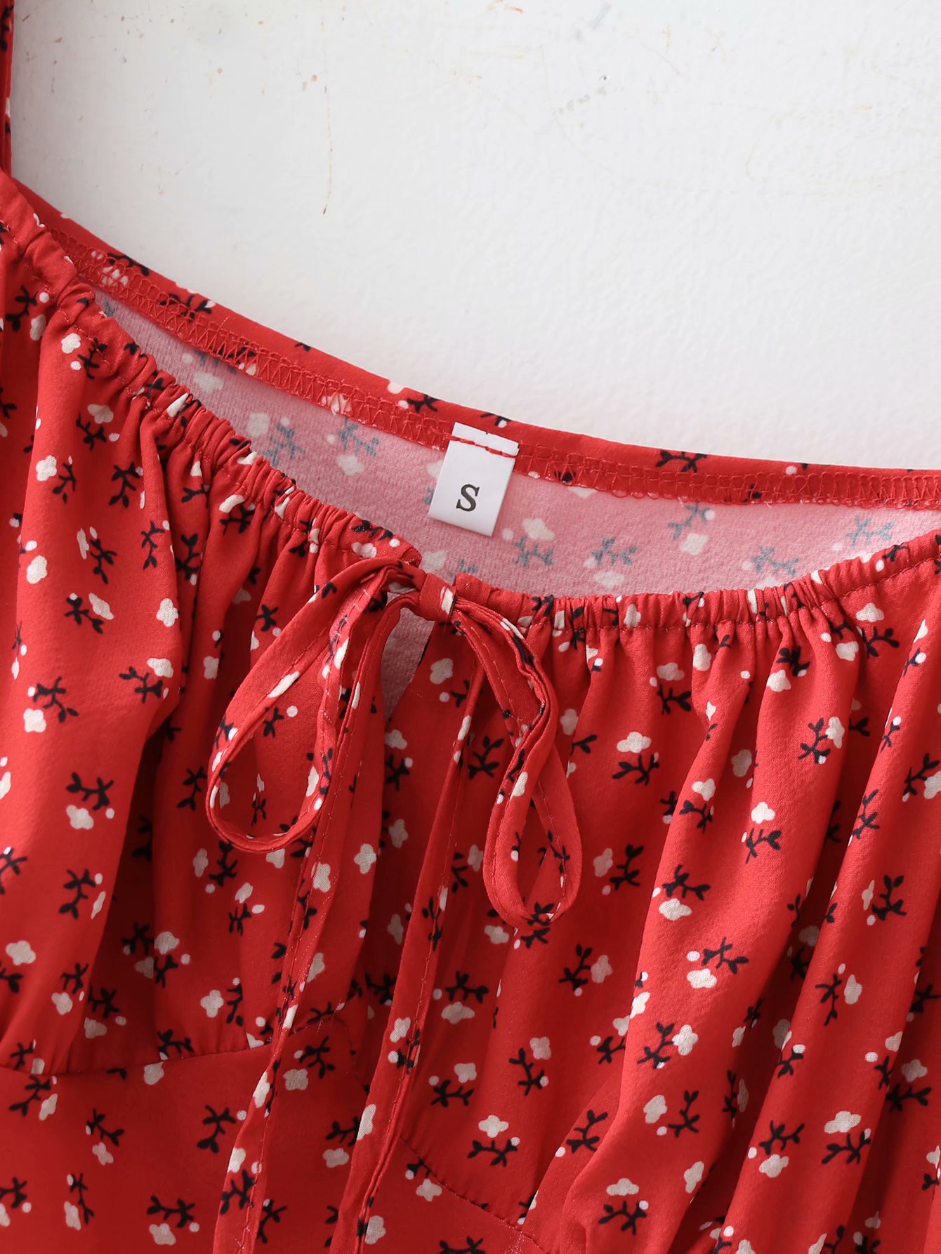 multicolor watermark slit long skirt dress NSAM56907
