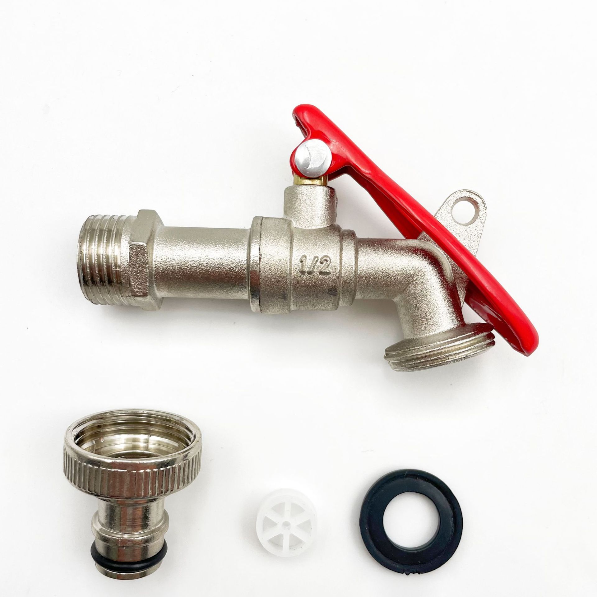 Cross-border exclusive zinc alloy water lock faucet 4-point and 6-point garden water lock faucet anti-theft garden faucet Specification drawing