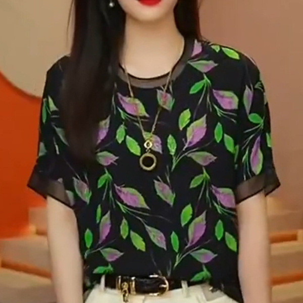 Design summer fashionable shiffon T-shirt