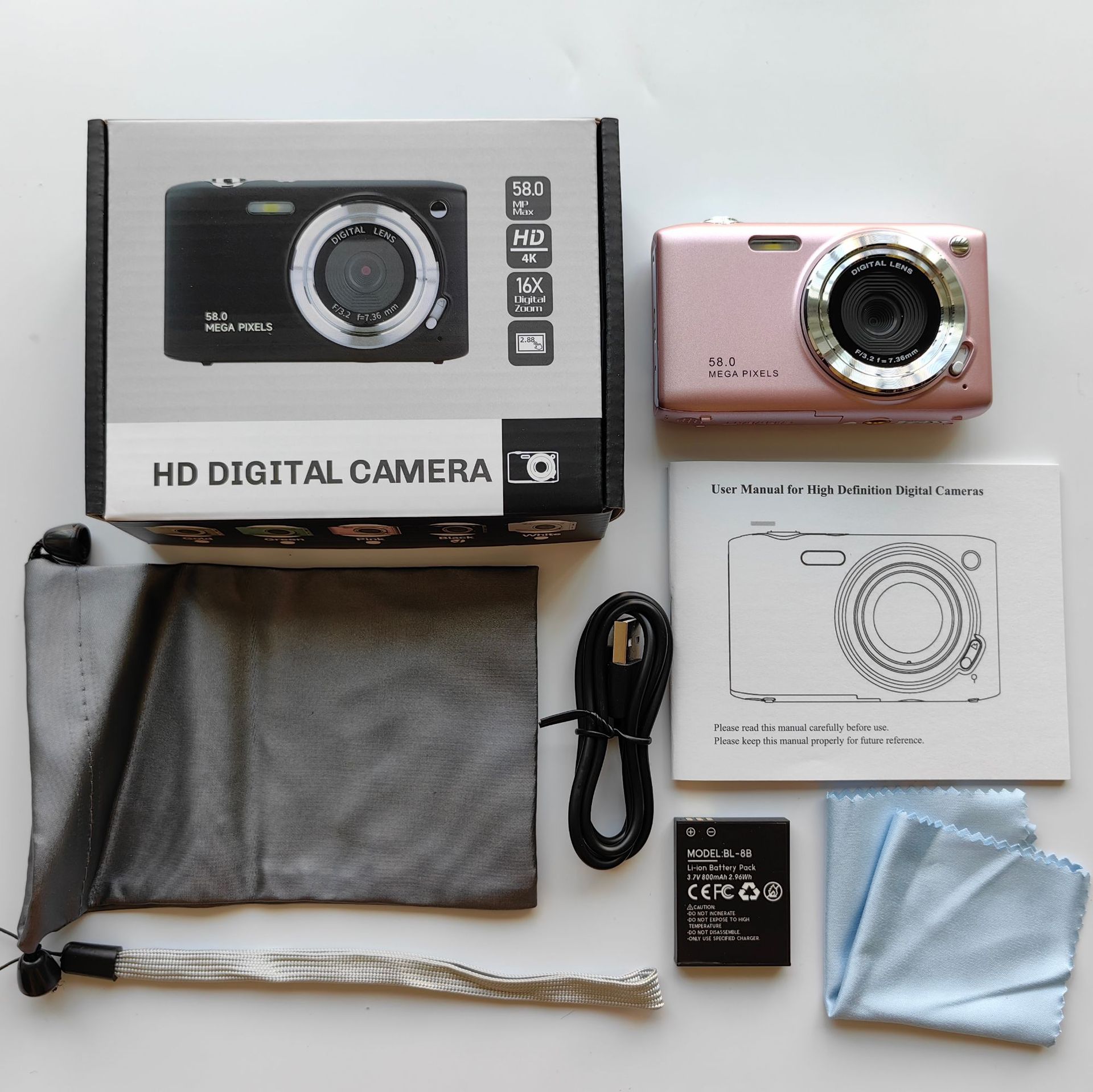 Nueva cámara digital del HD de 58 millones de píxeles Cámara ligera multicolor del campus de nivel de entrada del estudiante de 2,88 pulgadas