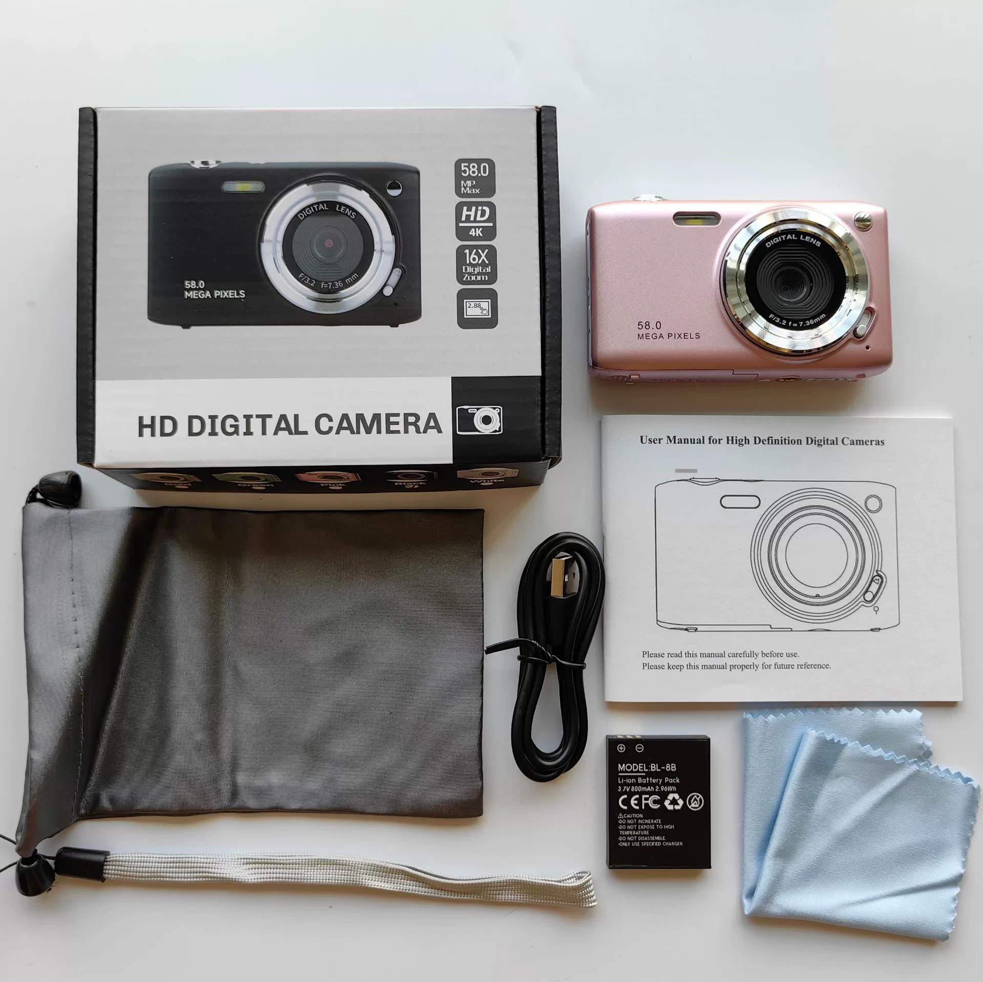 Digital camera for students, small cards
