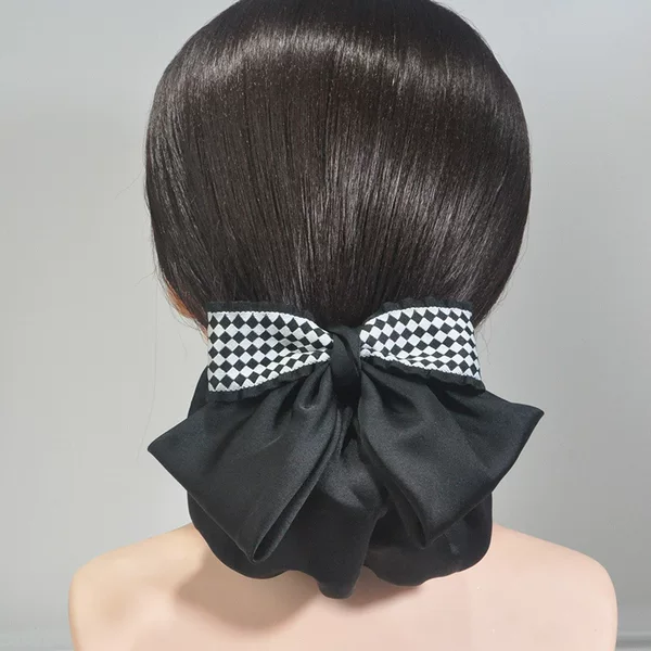 Professional hair accessories net flower professional head flower stewardess Korean mobile bank nurse bow staff hairpin net pocket
