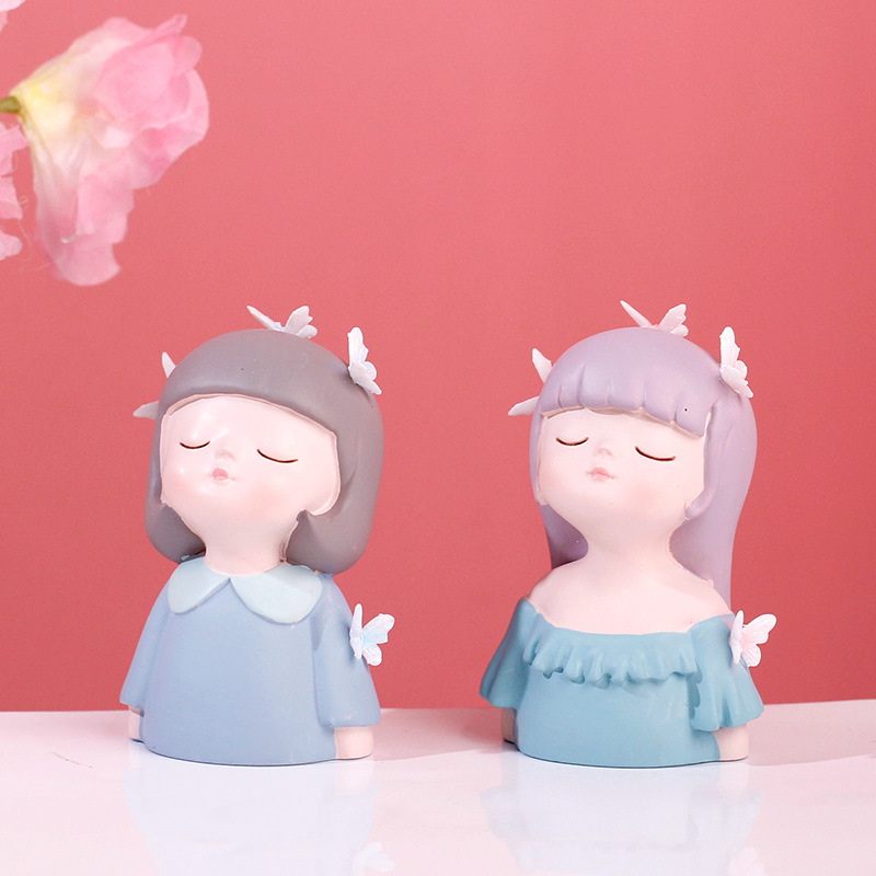 패턴 소녀 케이크 베이킹 장식 자동차 장식품 소녀 심장 창조적 인 블라인드 박스 손으로 만든 세트 크리스마스 선물