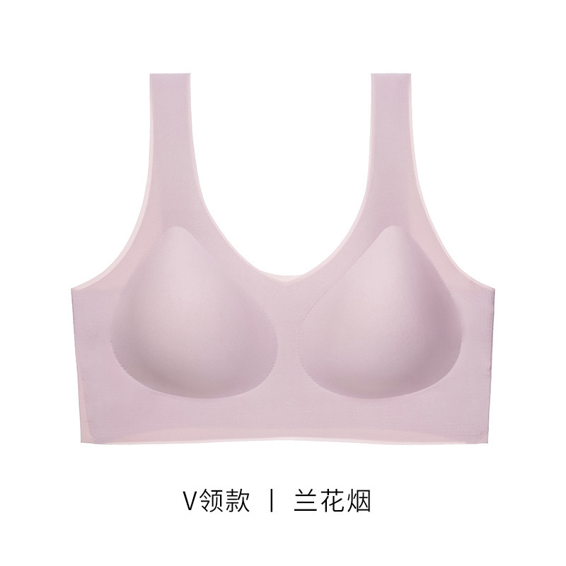 サイズのない雲の下着の跡のない大きい胸は小さい運動のベスト式の薄いタイプの鋼の輪のない夏の睡眠のブラジャーを現します。|undefined