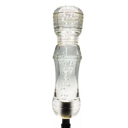 Cross-border car modification crystal shift knob shift lever microphone round head wave handle 20CM shift knob shift head