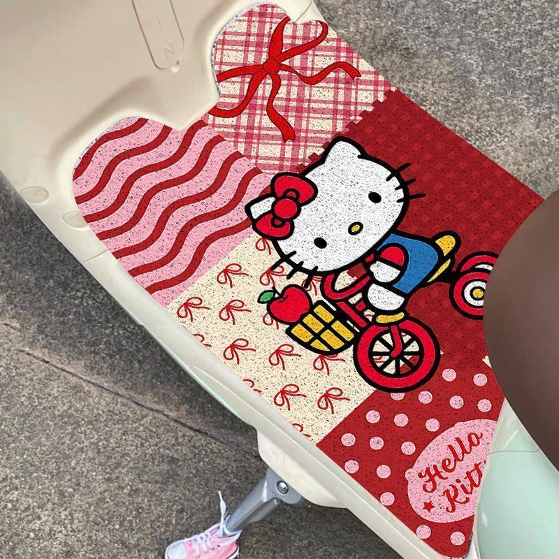 Cute Kitty Electric Scooter Foot Pads, Universal Foot Pads, Stain-Resistant and Easy to Care For, Pvc Wire Loop Foot Pads, Can Be Freely Cut