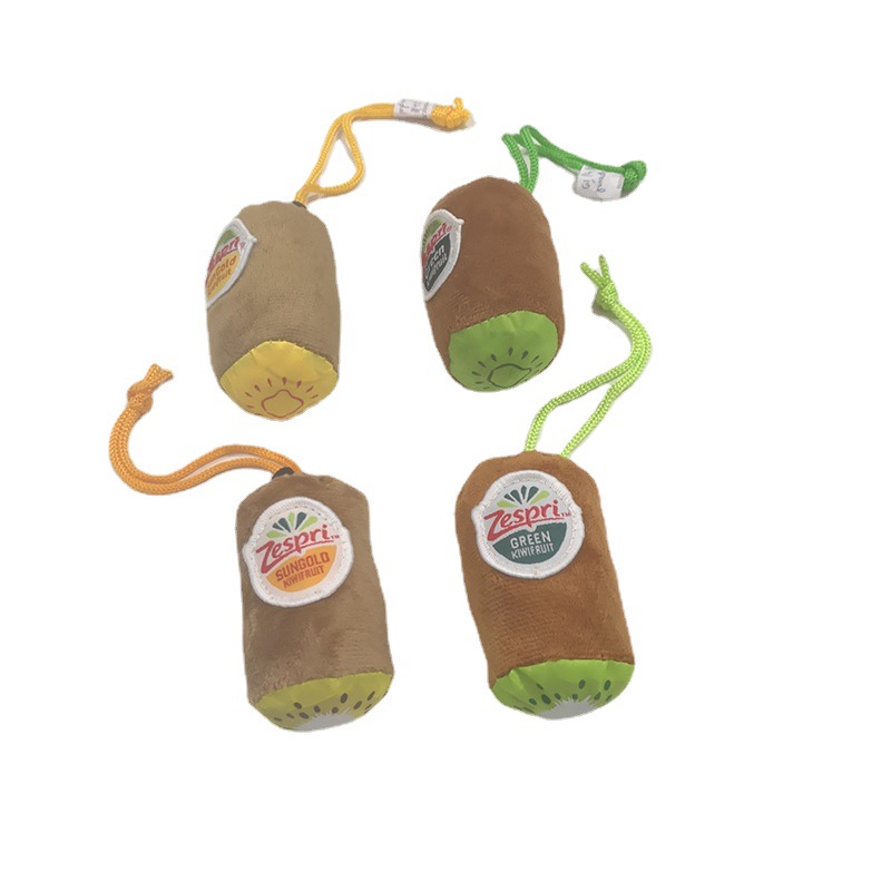 猕猴桃环保创意造型折叠手提袋 日本热销毛绒折叠购物袋 满版彩印