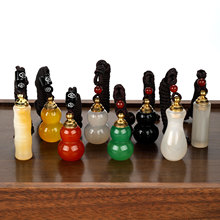 天然玛瑙玉空心小葫芦空心可打开装药丸香水瓶精油朱砂楞严咒吊坠