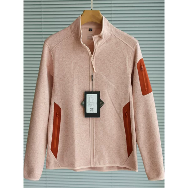 30Birds Autumn and Winter Outdoor Stand Collar Fleece Jacket for Men and Women, Zip-Up Fleece Sweatshirt for Couples, Sports Jacket with Pockets