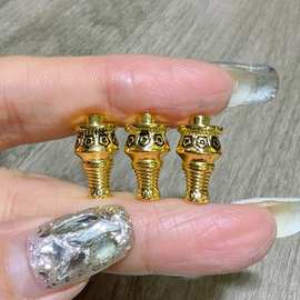 纯铜佛塔三通底座配件手工编织DIY文玩饰品半成品时尚配饰
