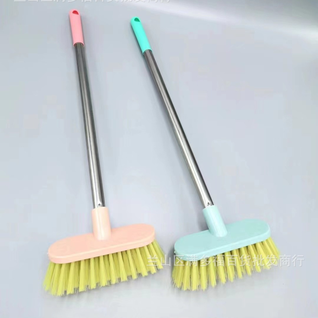 바닥 브러시 스테인레스 스틸 막대 바닥 브러시 다기능 바닥 브러시