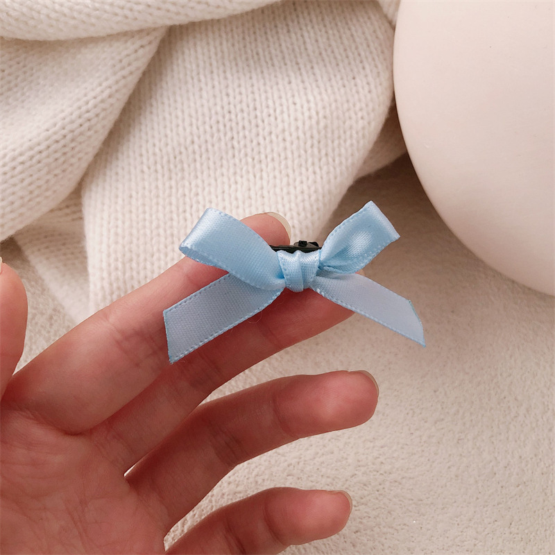 Nuevo cinturón fresco pequeño lateral toque de cabello ballet dulce arco azul trenzado clip para el cabello