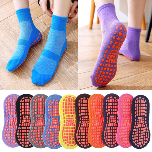 Direct Manufacturer Sales Anti-Slip Ankle Socks with Mesh Trampoline Yoga Socks for Kids Early Education Floor Socks Indoor Sports Cotton Socks