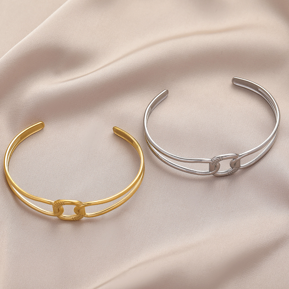 12g Weight Bangle Classification 1 Piece Quantity Daily Occasion Stainless Steel Material Geometric, Eye Pattern Unisex Gender Plating Design Simple Style Style Geometric Eye Stainless Steel Simple Style Bangle 82