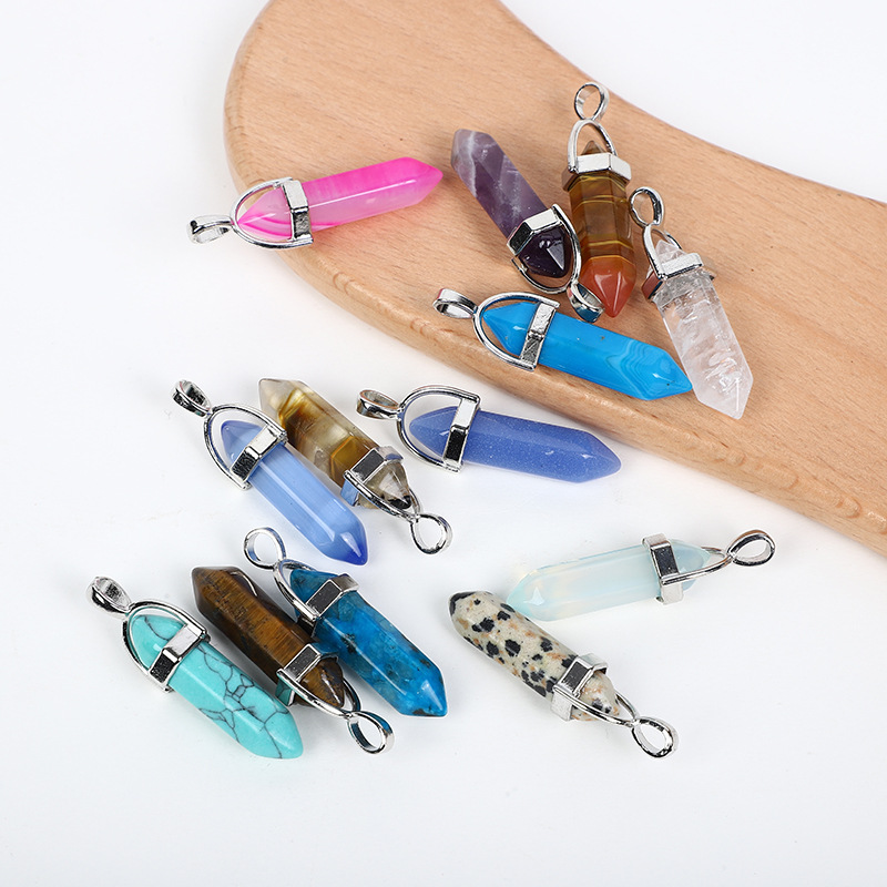 Crystalline Hexagonal Pendant Necklace Image 2