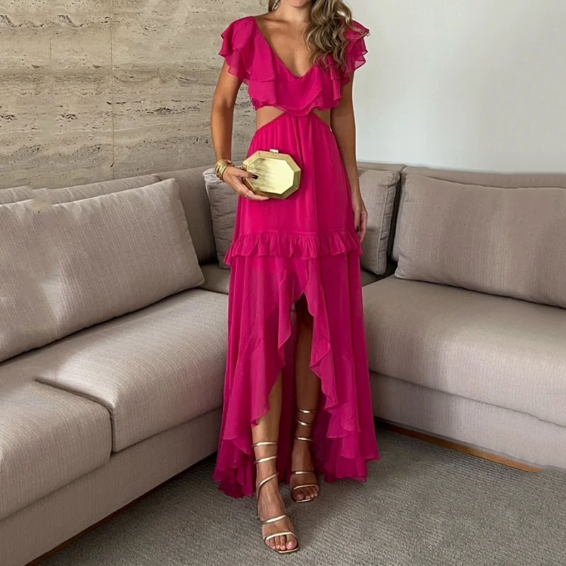 V-neck Casual Dress Image 3