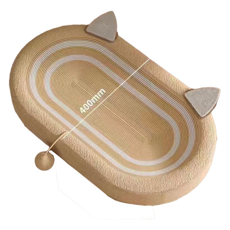 Wear-resistant cat scratch board sisal woven cat scratch board cat nest integrated oval grasping not rotten claw grinding artifact scratch-resistant crumbs