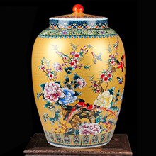 陶瓷带盖米缸20斤30斤50斤装米桶酒缸油缸水缸储米罐泡菜缸