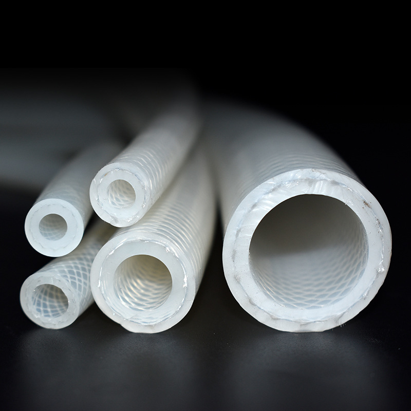 硅胶编织管网纹管硅胶夹纱管硅胶增强管4*8 3*9 5*12食品级硅胶管