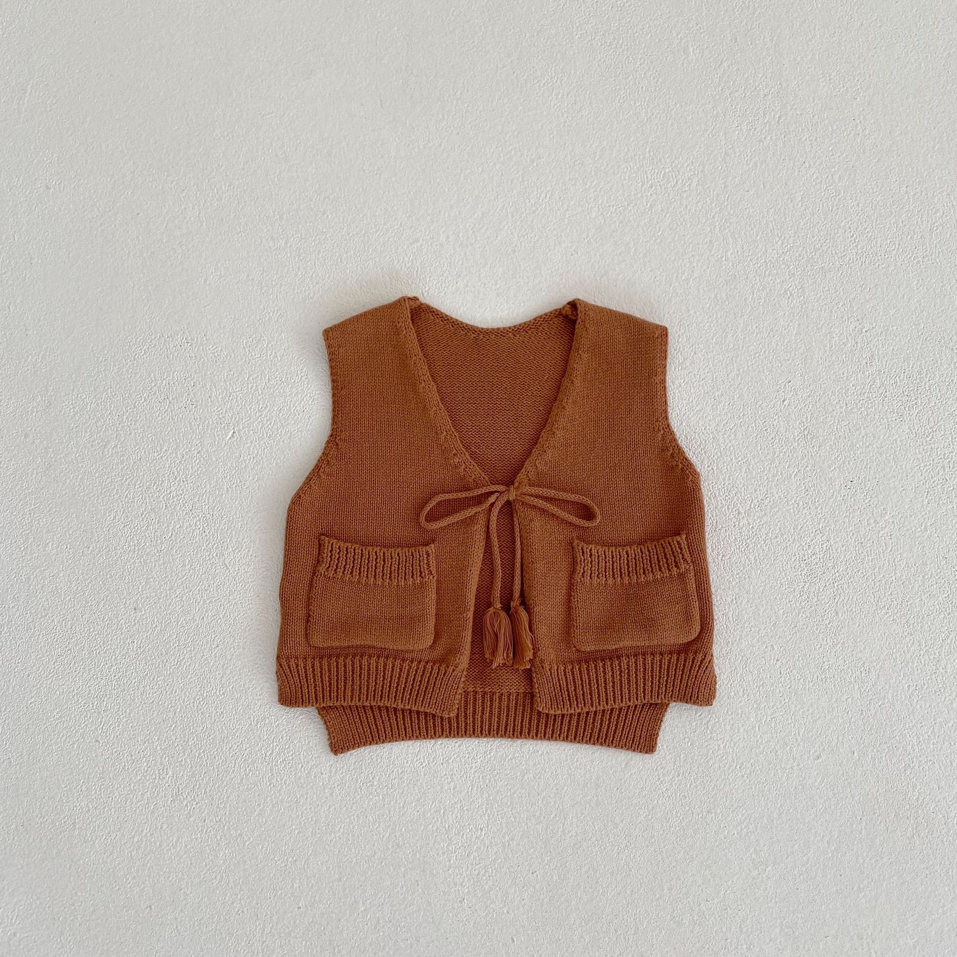 Title 17, Kinder Strickjacke mit Quasten und Bindeband We...